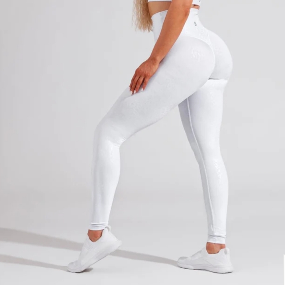 BuffBunny White Leopard Rebel Leggings